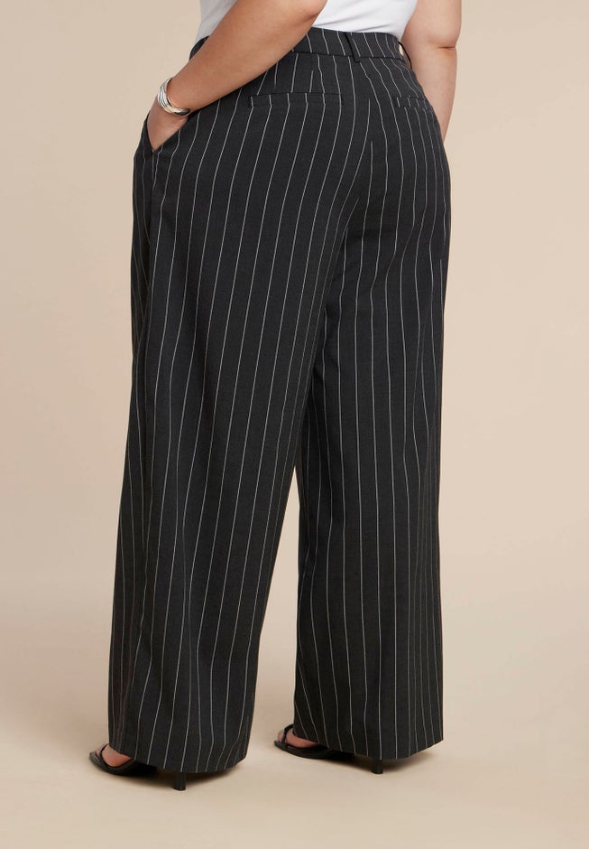 Wide Leg Pinstripe Trouser image number 2
