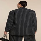 Oversized Pinstripe Blazer image number null