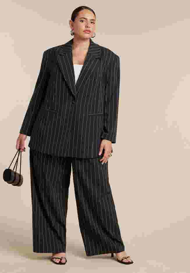 Oversized Pinstripe Blazer image number 4