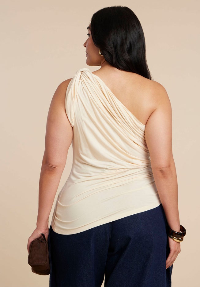 Sheer Twist Drape Top image number 2