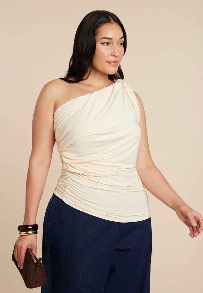 Sheer Twist Drape Top image number 4