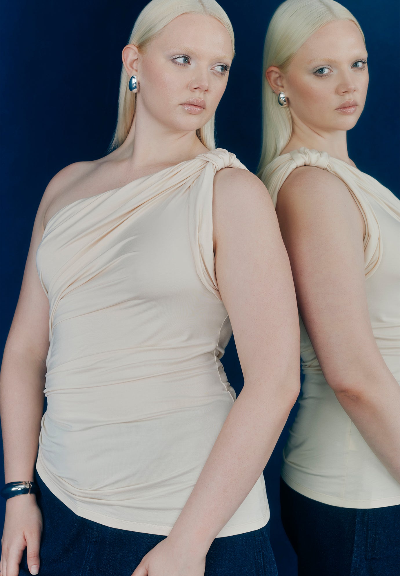 Sheer Twist Drape Top image number 0