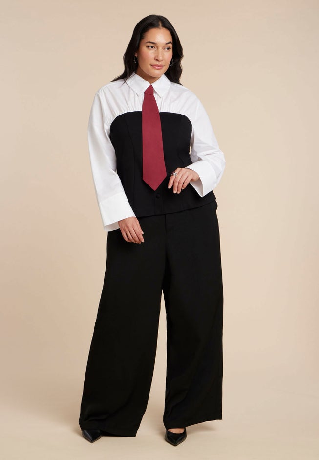 Bustier Button Up Twofer image number 3