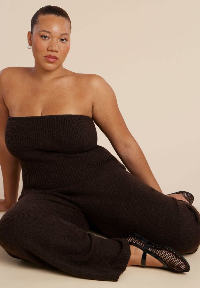 Sweater Ribbed Tube Top image number 1