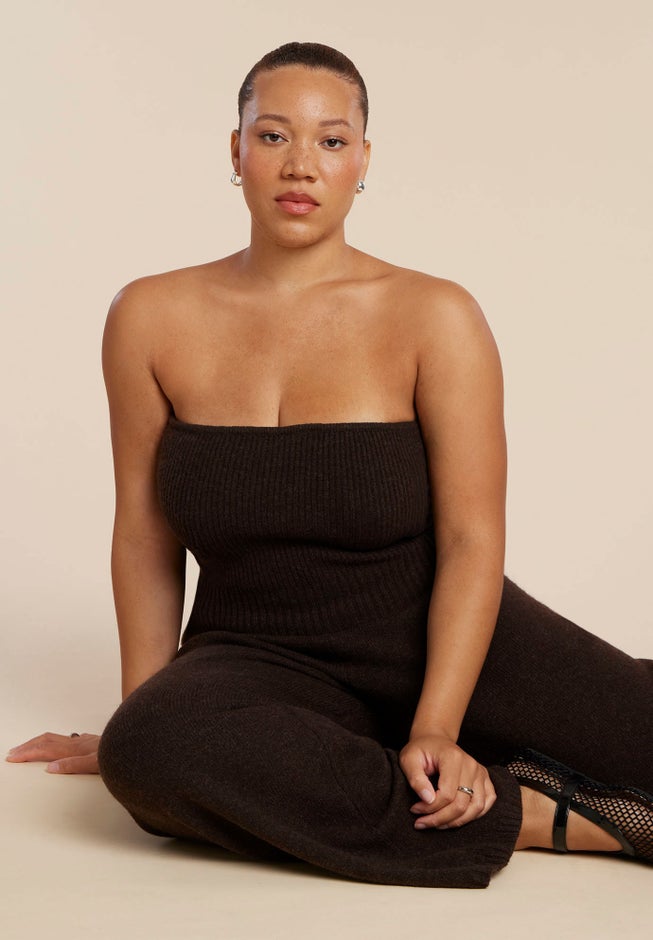Sweater Ribbed Tube Top image number 3