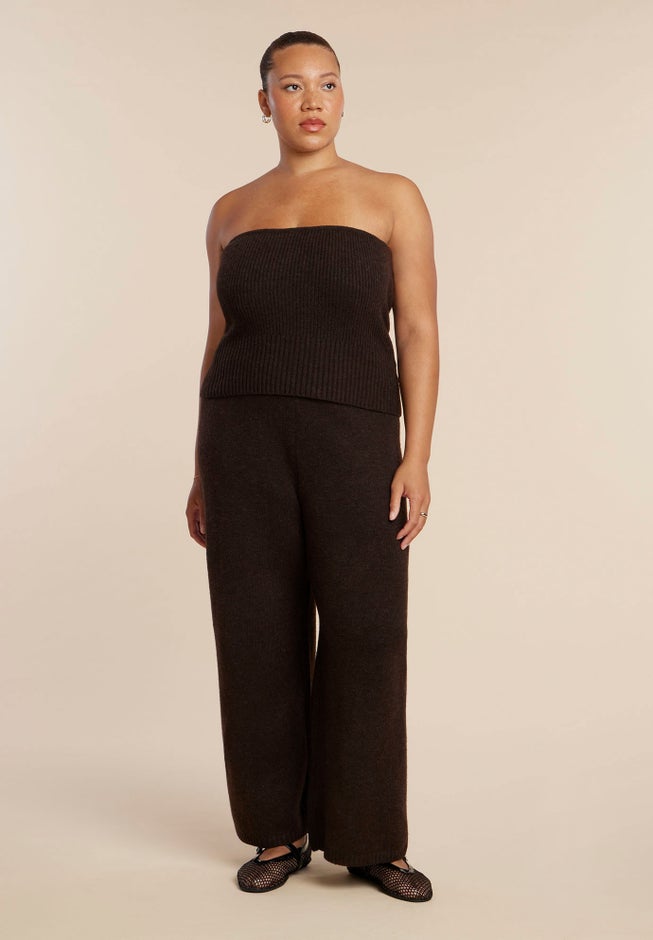 Sweater Ribbed Tube Top image number 4