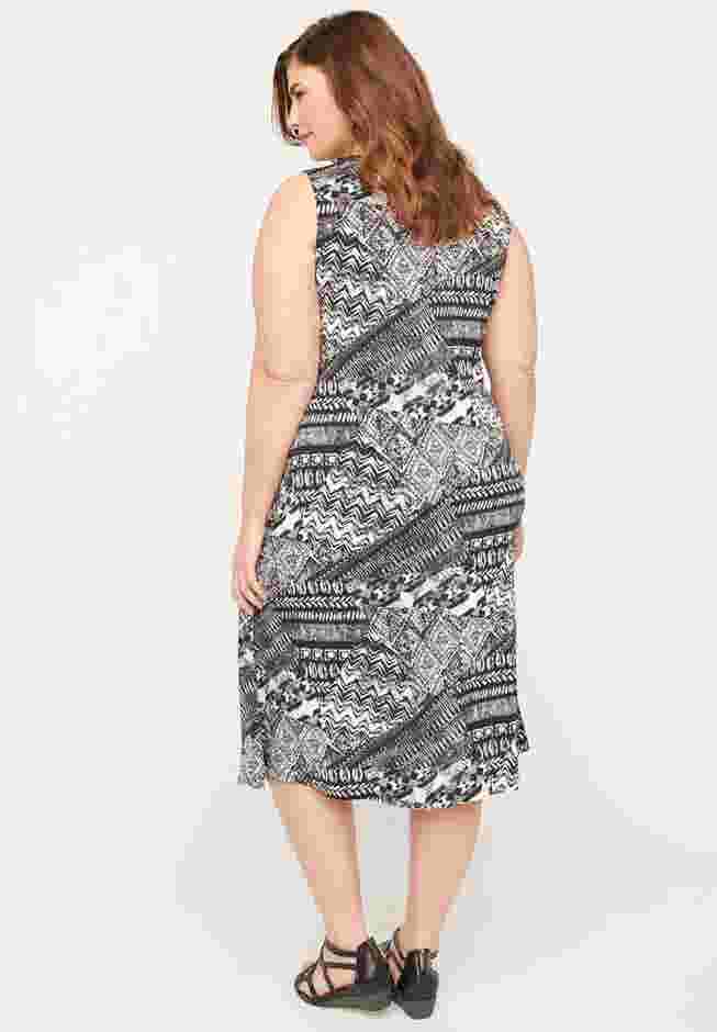 Moonlight Medallion Twist Fit & Flare Dress image number 1