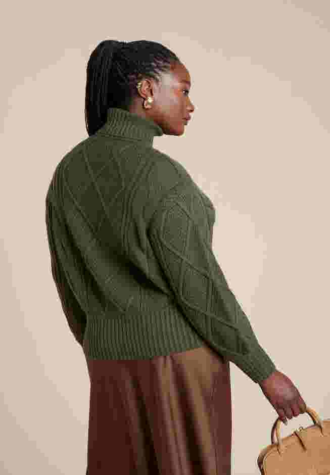 Cableknit Slouchy Sweater image number 2