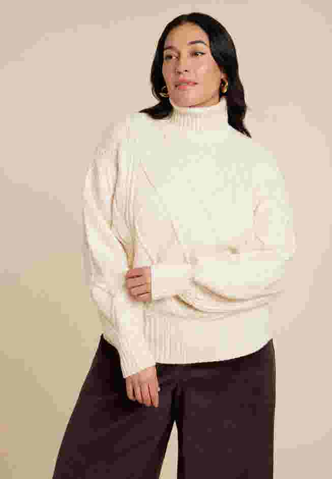 Cableknit Slouchy Sweater image number 2