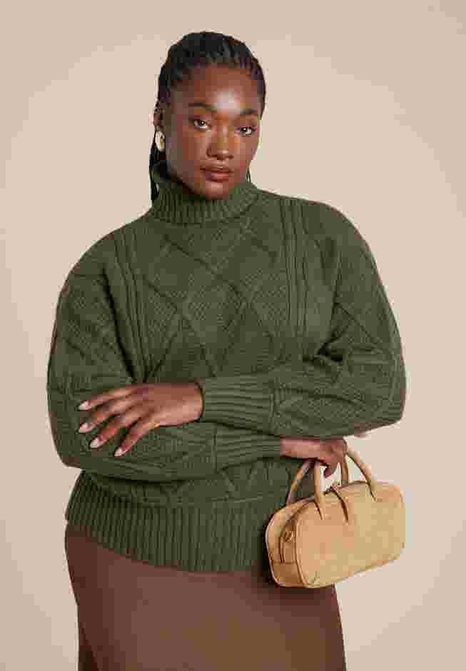 Cableknit Slouchy Sweater image number 0