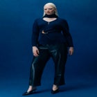 Faux Leather Pintuck Straight Leg Pant image number null