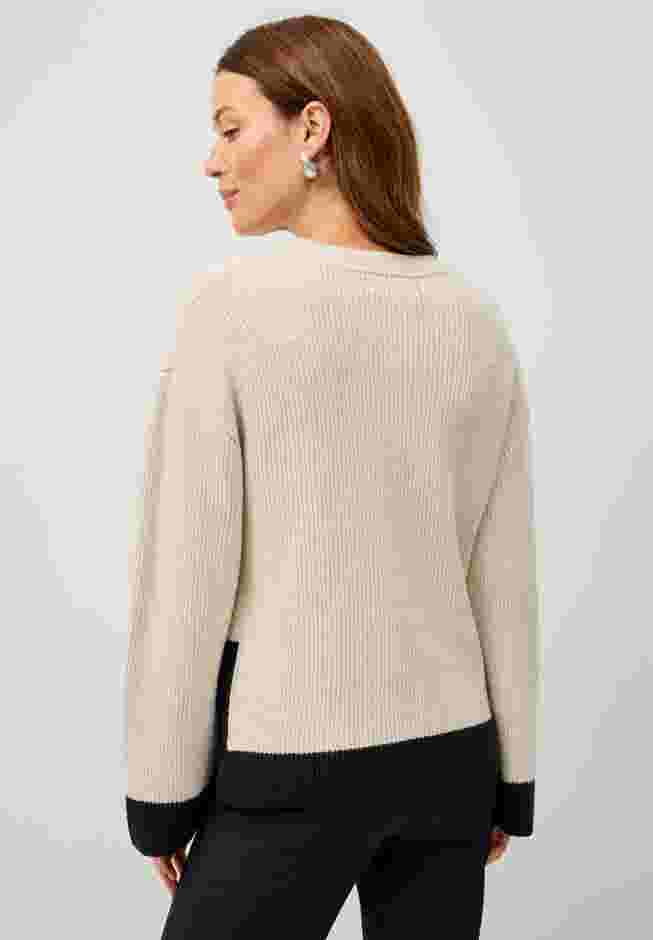 Boxy Color Block Pullover image number 1