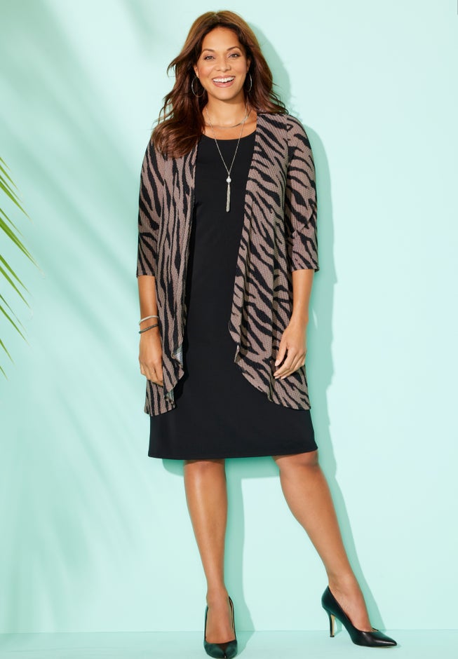 Chevron Shadow Jacket Dress image number 0