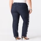 Plus Size Embellished Straight-Leg Jean image number null