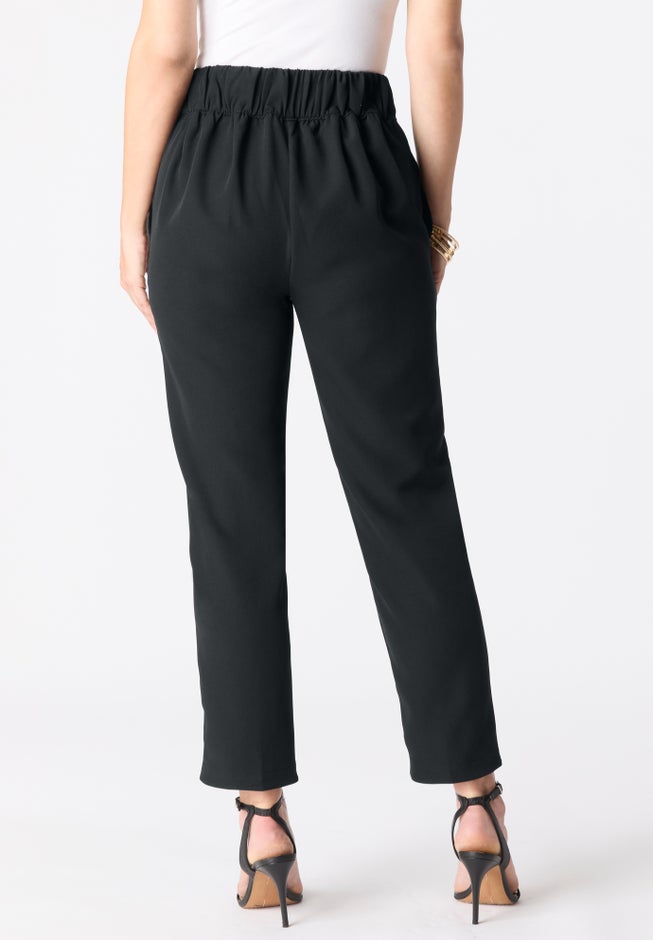 Plus Size Bi-Stretch Straight Leg Pull On Ankle Pant image number 1