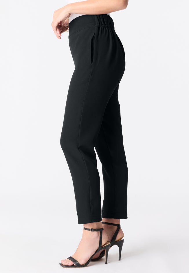 Plus Size Bi-Stretch Straight Leg Pull On Ankle Pant image number 2
