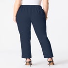 Plus Size Bi-Stretch Straight Leg Pull On Ankle Pant image number null