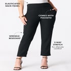 Plus Size Bi-Stretch Straight Leg Pull On Ankle Pant image number null
