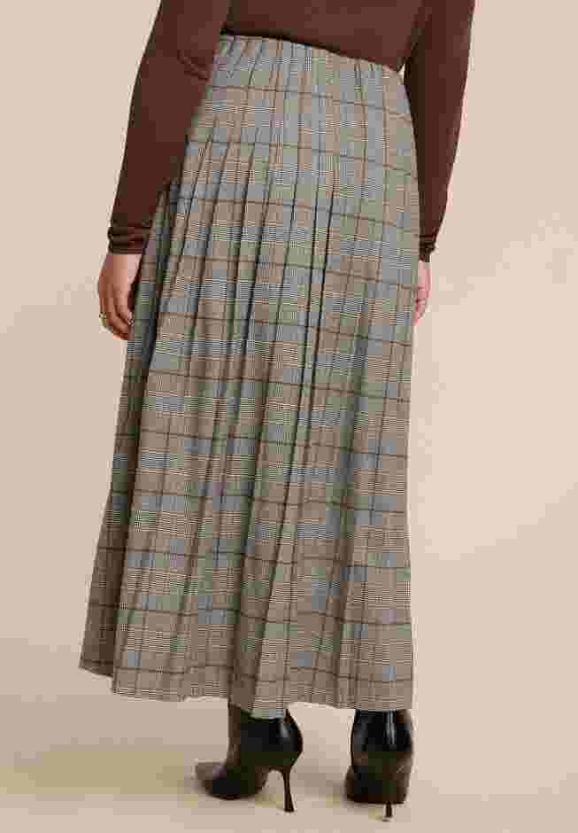 Maxi Pleated Skirt With Buckle Detail And Slit image number 2