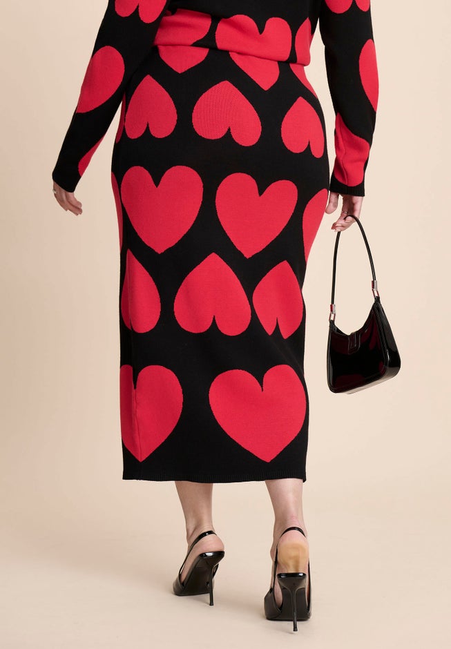 Floral Intarsia Sweater Skirt image number 2