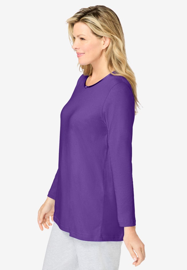 Satin Trim Sleep Tee image number 2