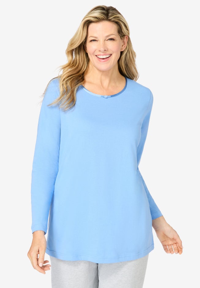 Satin Trim Sleep Tee image number 0