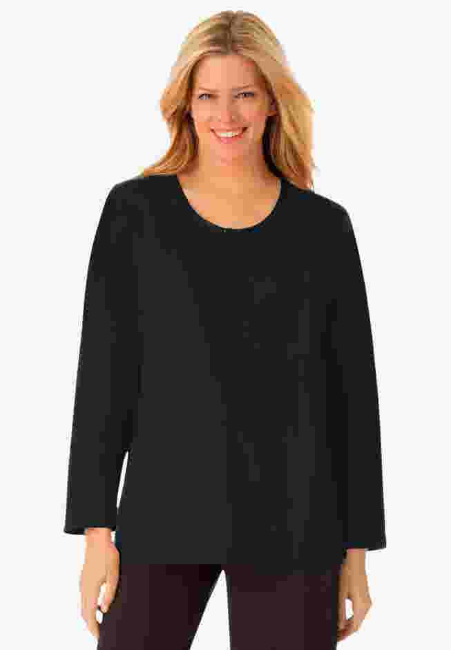 Satin Trim Sleep Tee image number 0