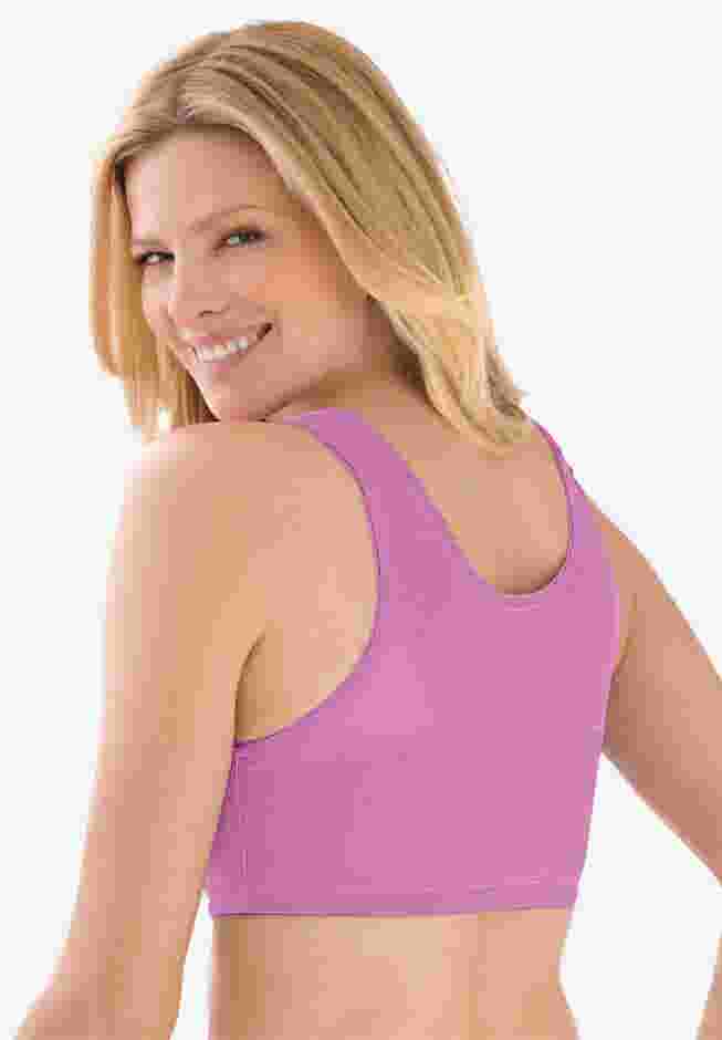 Front-Close Cotton Wireless Posture Bra image number 1
