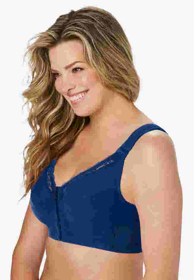 Front-Close Cotton Wireless Posture Bra image number 2