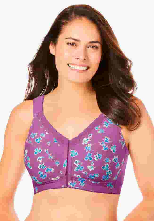 Front-Close Cotton Wireless Posture Bra image number 0