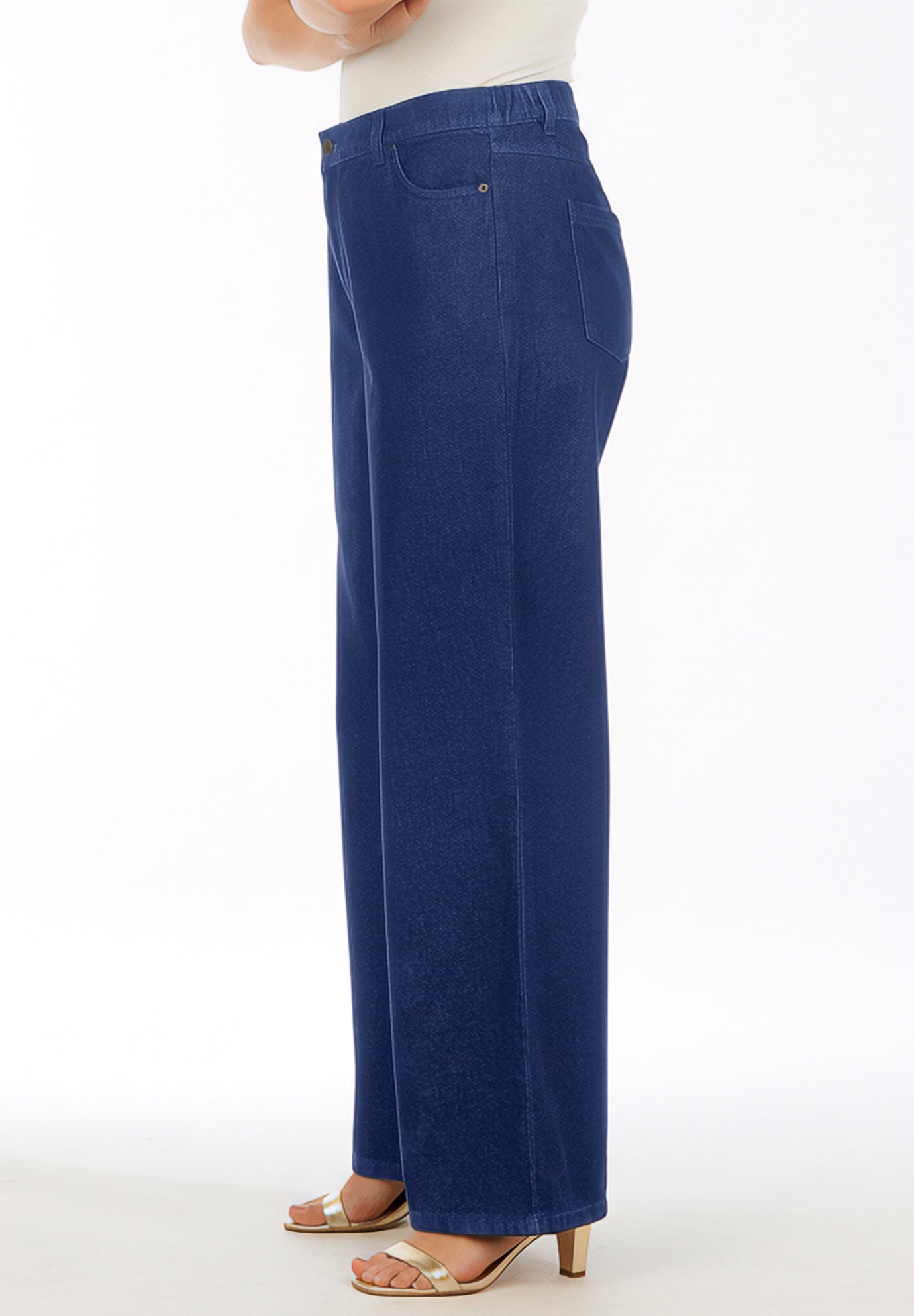 Plus Size Easy-Wear Wide Leg Jean image number 2