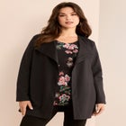 Plus Size Ultimate Ponte Drape Collar Jacket image number null