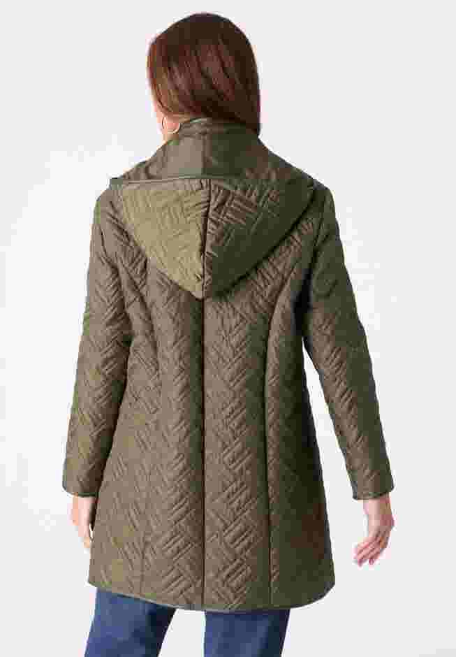 Leather Trimmed Nylon Jacket image number 1