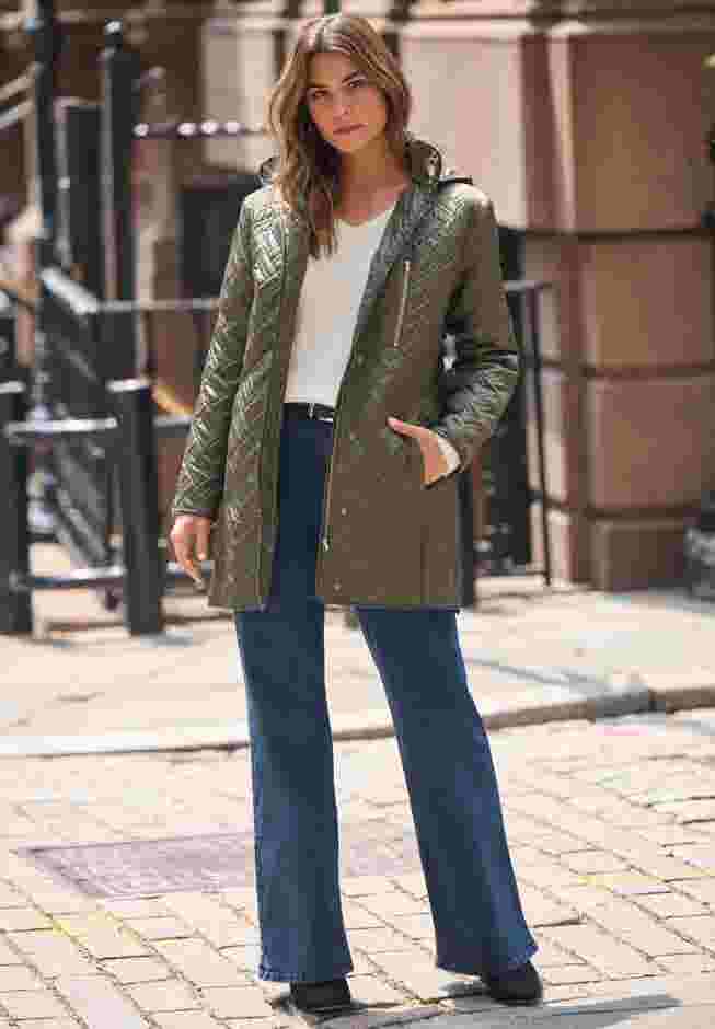 Leather Trimmed Nylon Jacket image number 0
