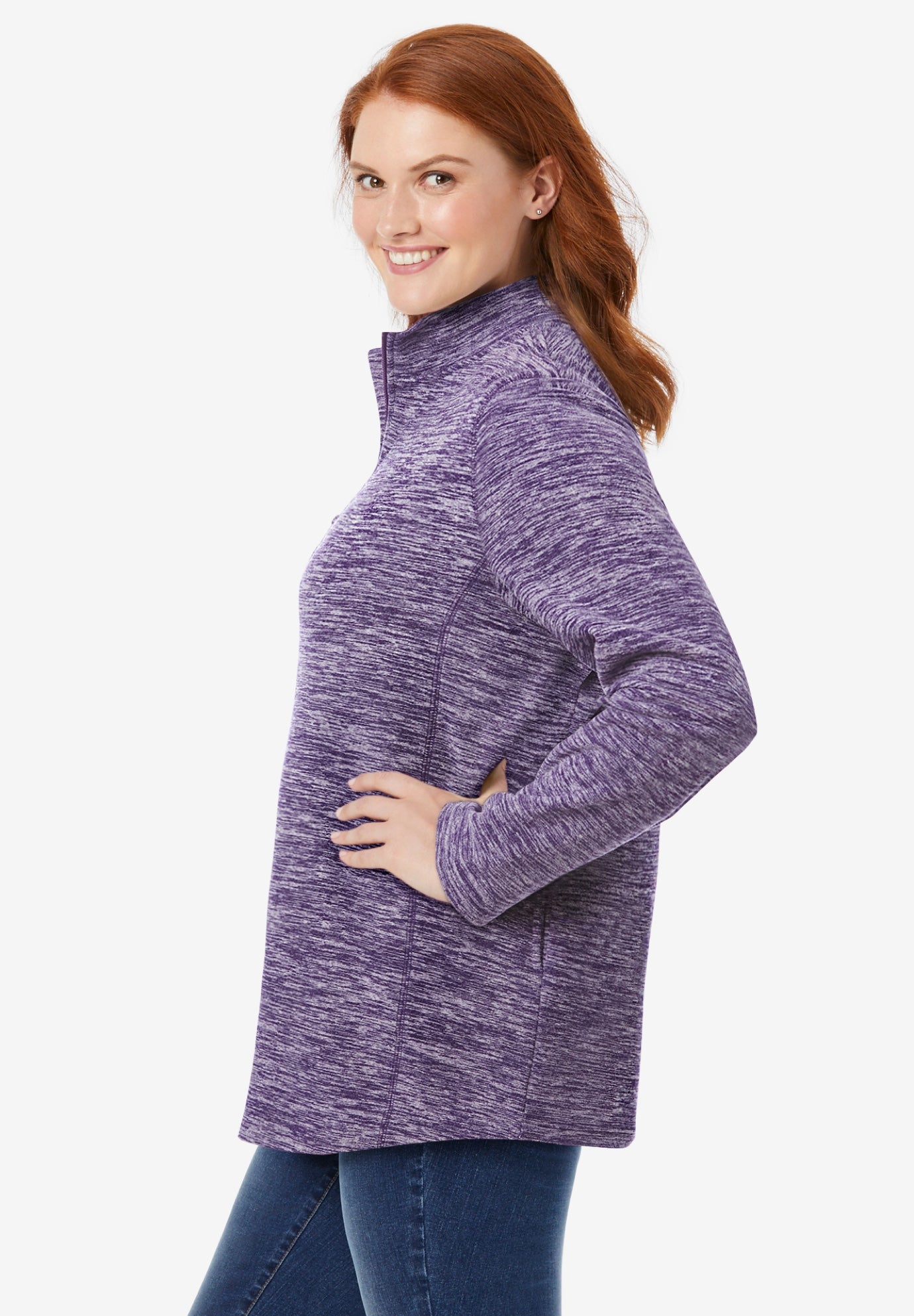 Microfleece Quarter-Zip Pullover image number 2