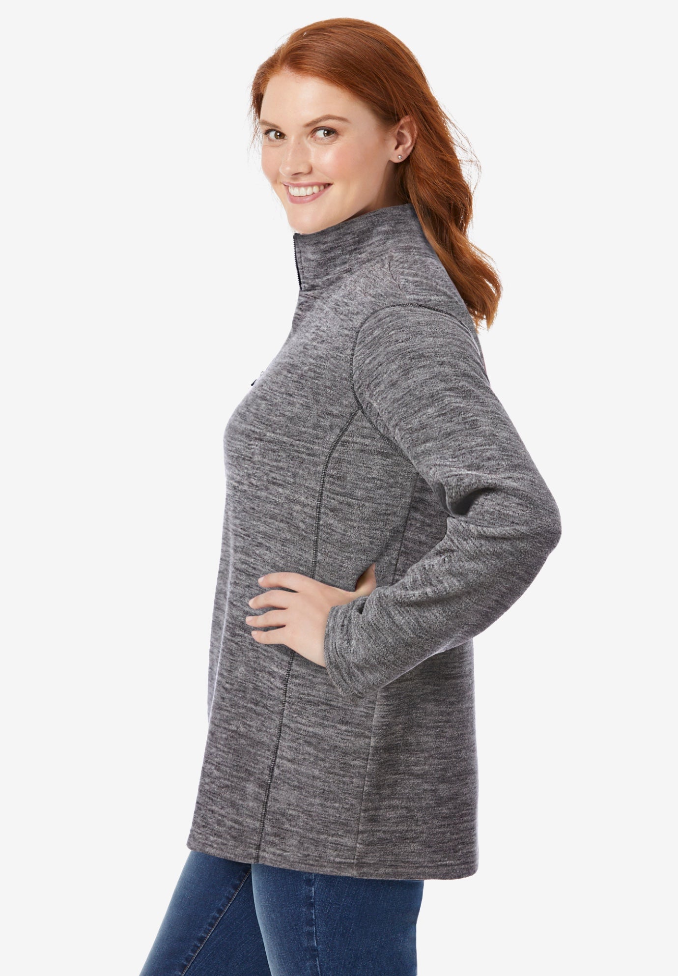 Microfleece Quarter-Zip Pullover image number 2
