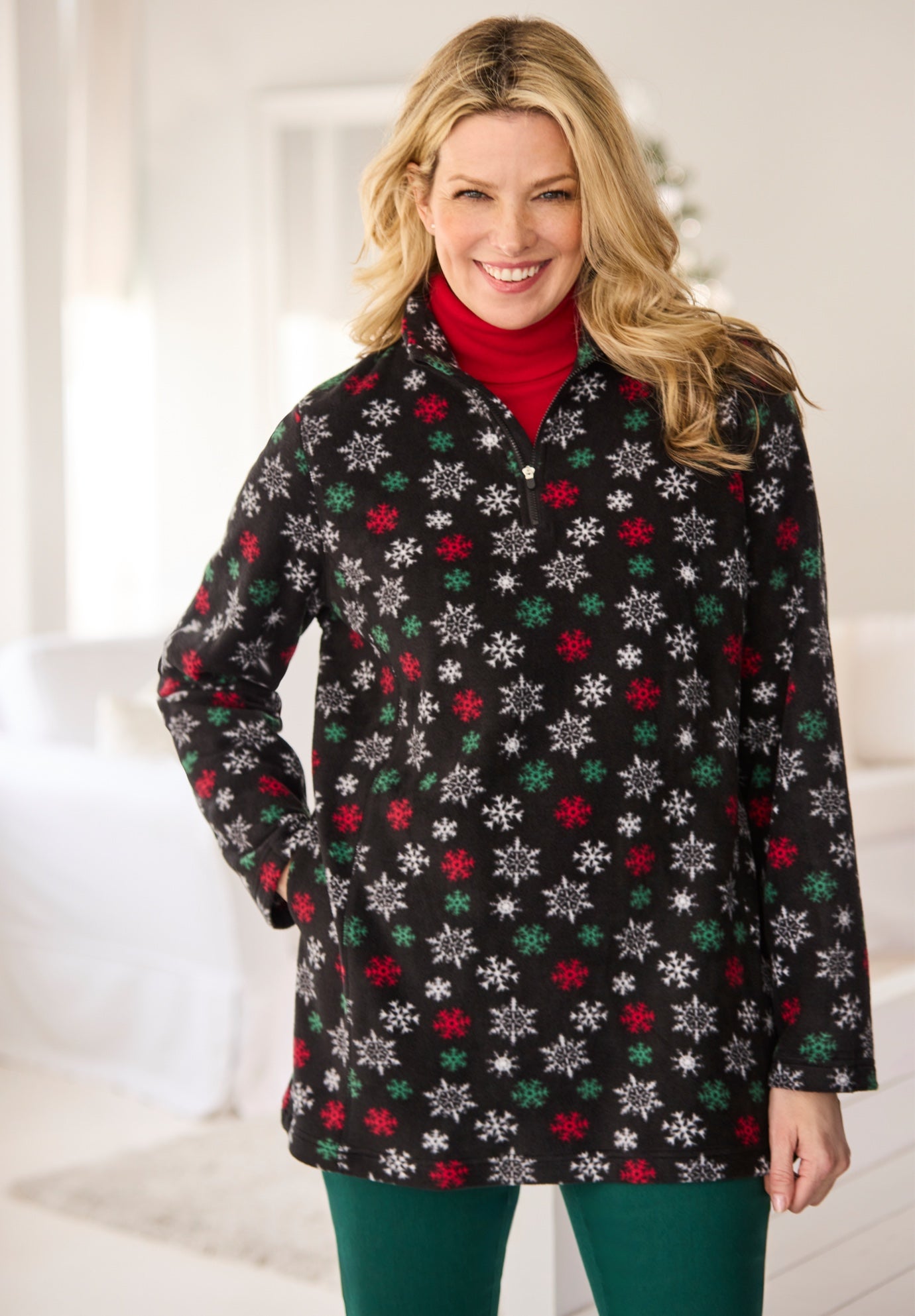 Microfleece Quarter-Zip Pullover image number 0