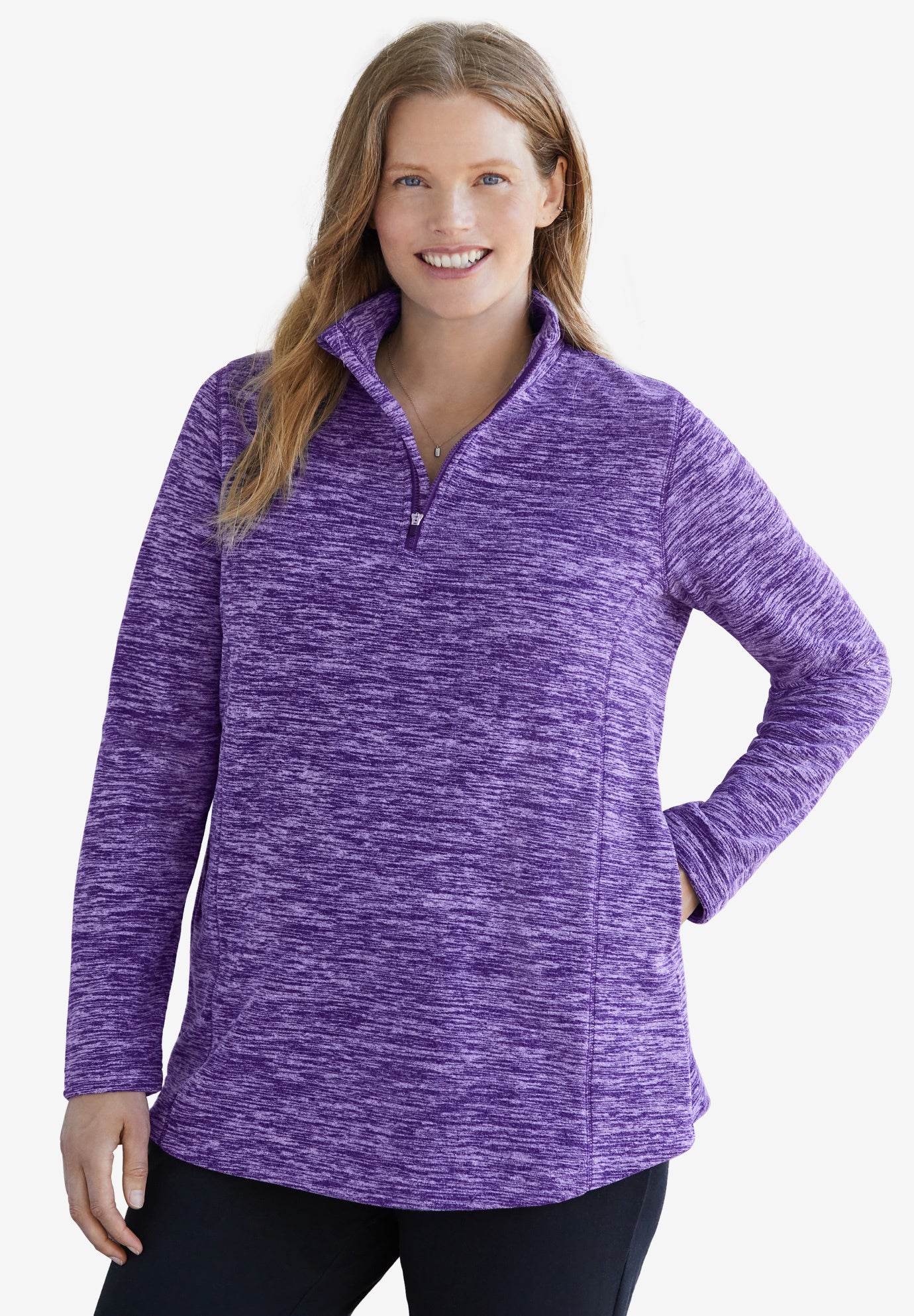 Microfleece Quarter-Zip Pullover image number 0