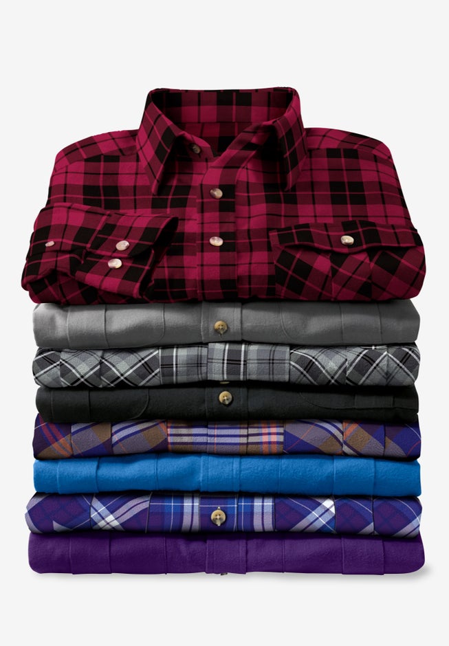 Signature Solid Flannel Shirt image number 4