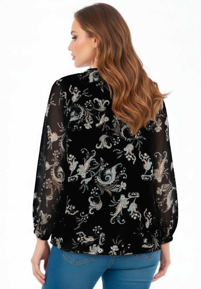 Swing Chiffon Pleated Blouse image number 2