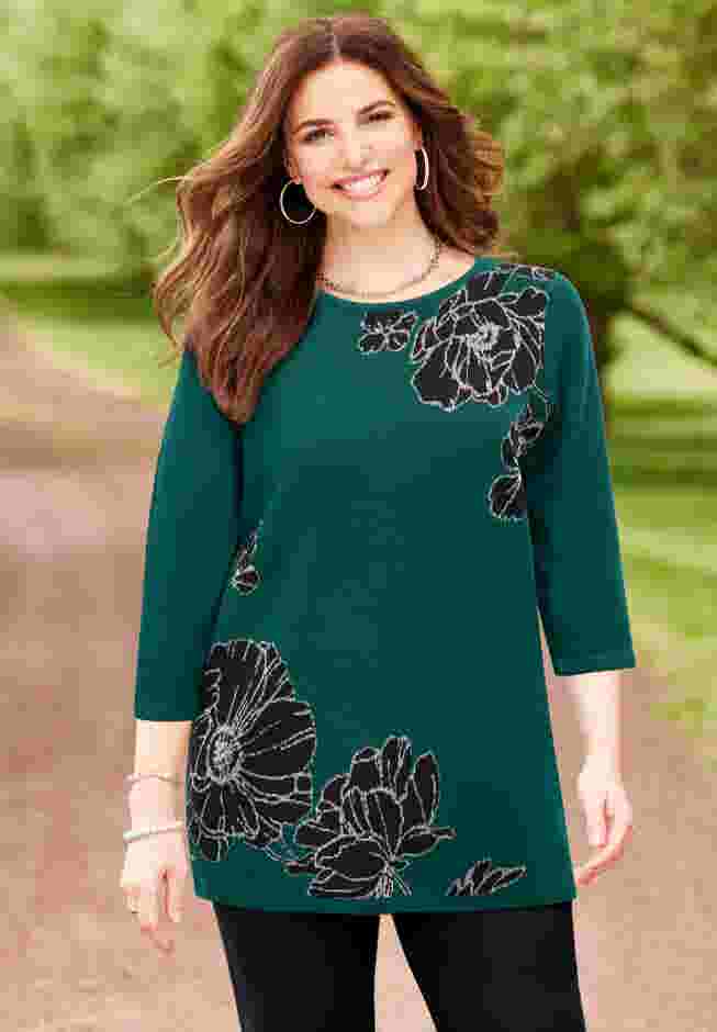 Patterned Pullover Sweater image number 0