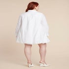 Bubble Hem Mini Shirt Dress image number null