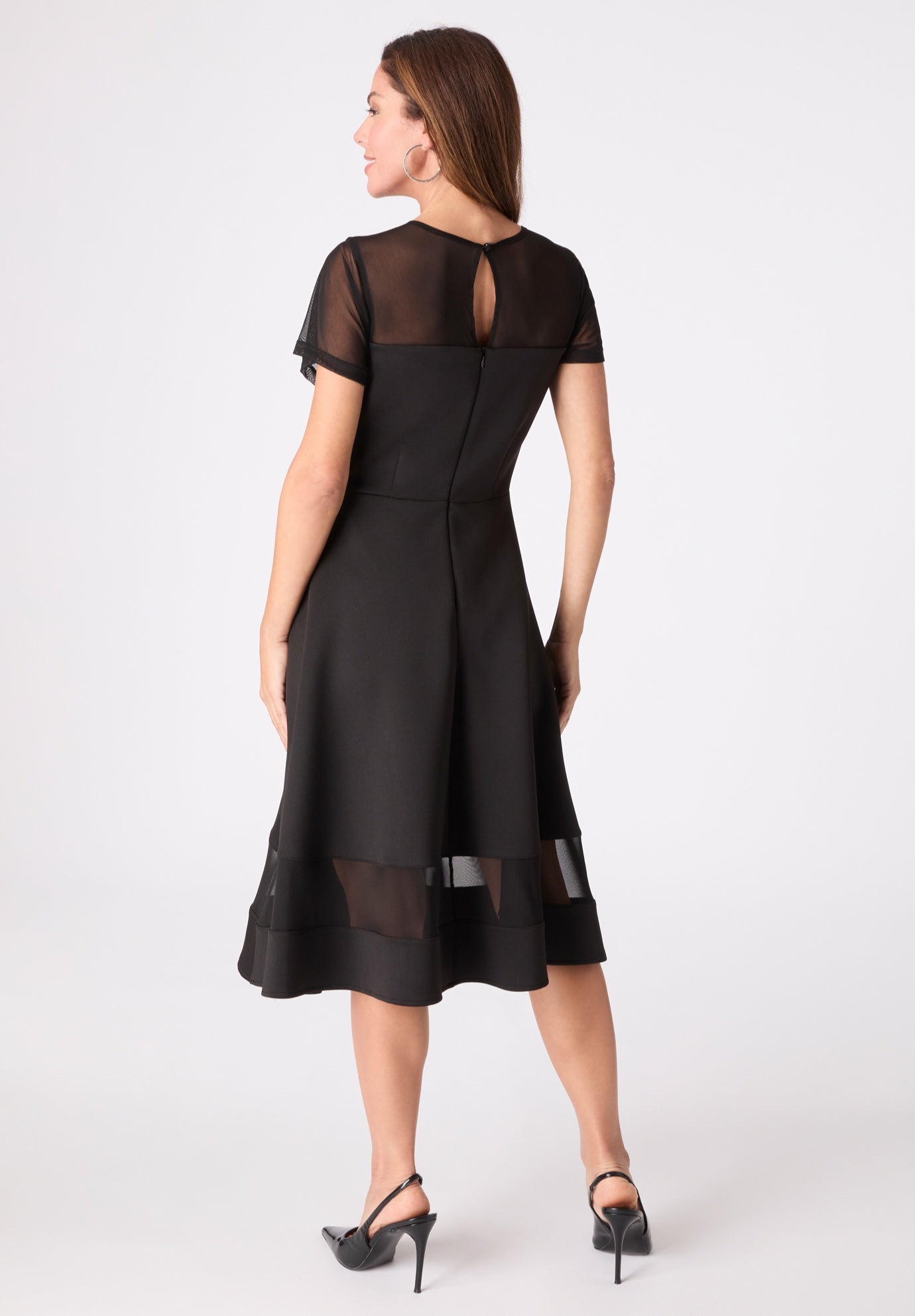 Scuba Illusion Yoke Dress image number 1