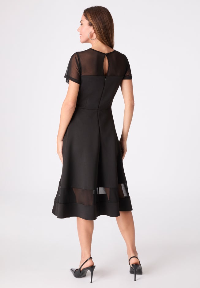 Scuba Illusion Yoke Dress image number 1