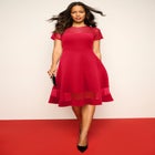 Scuba Illusion Yoke Dress image number null