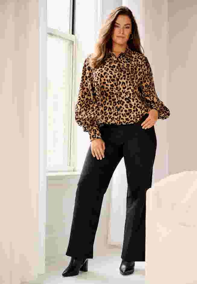 Blouson Sleeve Button Front Blouse image number 0