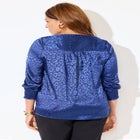 Satin Jacquard Peasant Blouse image number null