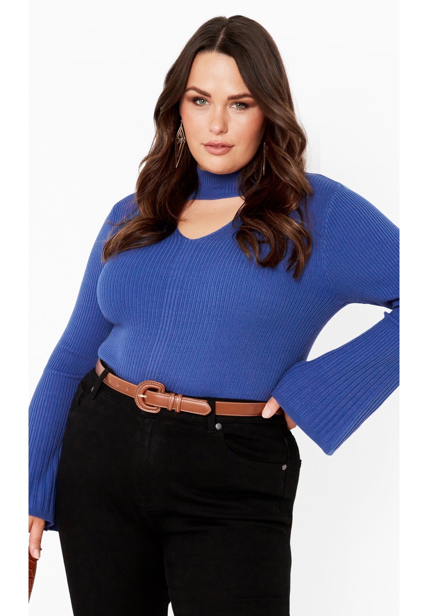 Zoe Ribbed Knit Sweater image number 0