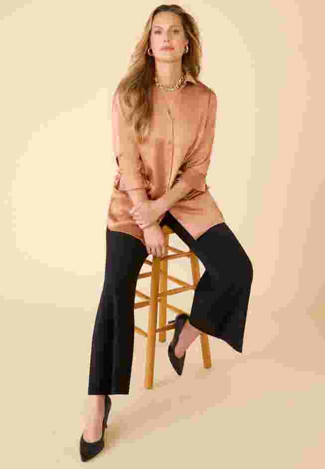Satin Buttonfront Shirt image number 3
