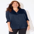 Satin Buttonfront Shirt image number null